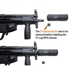マルイ次世代電動/VFC GBB  MP5 3-lug用 JK Armament 155 RPXタイプダミーサプレッサー(消音効果あり) [4685] [取寄]