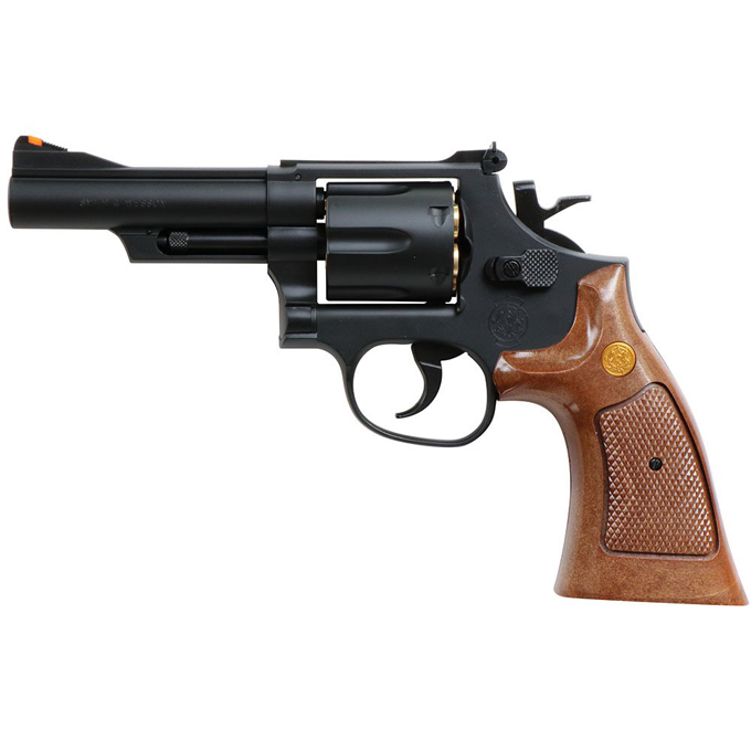 L.A.ホビーショップ / HOP-UPガスリボルバー [22] S&W M19 .357コンバットマグナム 4インチ【ウッドタイプグリップ】  [品切中.再生産待ち]