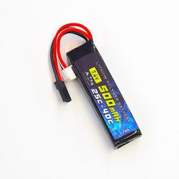 7.4V 500mAh 25-40C リポバッテリー 電動ハンドガン用 BECコネクター [SA-B049B] 約65x18x11.5mm  [取寄]