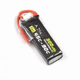 7.4V 300mAh45C-90C電動ハンドガン・HPA(電磁弁)用リポバッテリー BEC AWG20 約50mm x 17mm x 12.5mm 枚 [SA-B029B] [取寄]