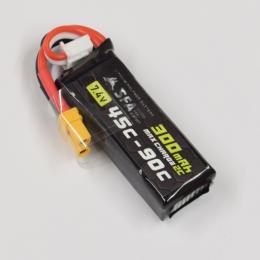 7.4V 300mAh45C-90C電動ハンドガン・HPA(電磁弁)用リポバッテリー XT30U AWG18 約50mm x 17mm x 12.5mm [SA-B029X3] [取寄]