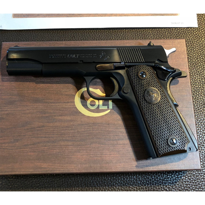 L A ホビーショップ モデルガン Colt ガバメント Pre 70 スラントグルーブ 発火ブローバックモデル 取寄