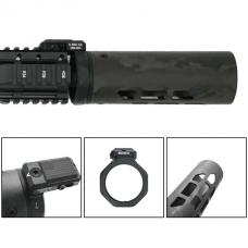 MODTAC U-RACタイプ6.5インチカーボンサプレッサーシールド(20mmトップレール用) [URAC-6.5BLK] [取寄]