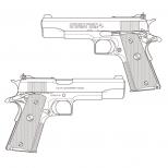 モデルガン : GM-7.5 COLT Mk4 スモール刻印 スウェンソン Kサイトカスタム【オールシルバー塗装仕上げ】[10月発売.予約] ※先着順