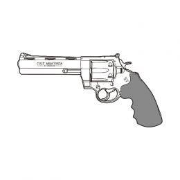 ガスガン : COLT アナコンダ 6インチ エクセレントヘビーウェイト【HOGUEタイプグリップ】  [2027/2月頃発売.単品予約]