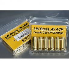 カートリッジ : ライトウェイト ブラス(真鍮) .45ACP ダブルキャップCPカートリッジ(6発入) [取寄]
