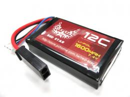 [RED STAR] リチウムポリマーバッテリー 1600mAh 7.4V (12C)