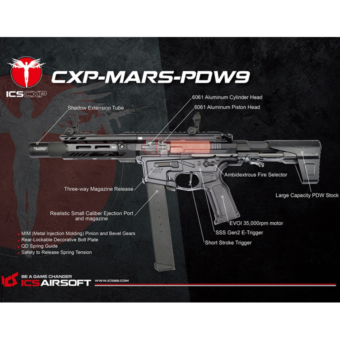 L.A.ホビーショップ / 電動ガン : CXP-MARS PDW9 S3 [ICS-420S3] [取寄]