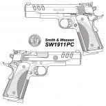 モデルガン : GM-7 SW1911PC ブラストステンレスシルバー [11月末発売予定.単品予約]