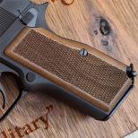 木グリップ : マルシン ハイパワーシリーズ用 チェッカー [2026/2月頃再販.単品予約]