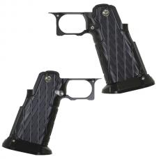 マルイ ハイキャパシリーズ用 Infinityタイプ CNCアルミニウムグリップ Type11 /ブラック [KW-KU-GB-616BK] [取寄]