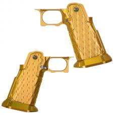 マルイ ハイキャパシリーズ用 Infinityタイプ CNCアルミニウムグリップ Type11 /ゴールド [KW-KU-GB-616GD] [取寄]