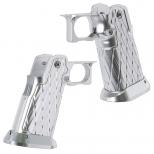 マルイ ハイキャパシリーズ用 Infinityタイプ CNCアルミニウムグリップ Type11 /シルバー [KW-KU-GB-616SV] [取寄]