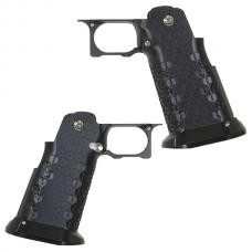 マルイ ハイキャパシリーズ用 Infinityタイプ CNCアルミニウムグリップ Type12 /ブラック [KW-KU-GB-620BK] [取寄]