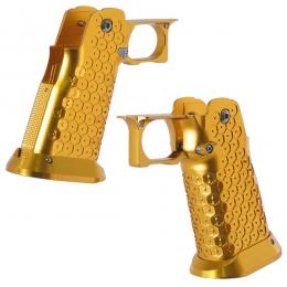 マルイ ハイキャパシリーズ用 Infinityタイプ CNCアルミニウムグリップ Type12 /ゴールド [KW-KU-GB-620GD] [取寄]