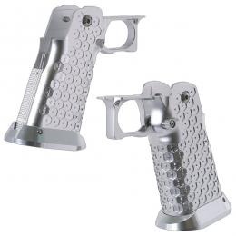 マルイ ハイキャパシリーズ用 Infinityタイプ CNCアルミニウムグリップ Type12 /シルバー [KW-KU-GB-620SV] [取寄]