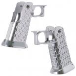 マルイ ハイキャパシリーズ用 Infinityタイプ CNCアルミニウムグリップ Type12 /シルバー [KW-KU-GB-620SV] [取寄]