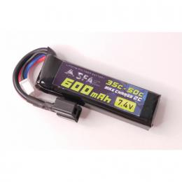 Li-Poバッテリー 7.4V 600mAh マイクロ (35C-50C) T字コネクター [SA-B015T] [取寄]