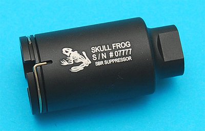 [GP936F] CQBフラッシュハイダー ショーティ/Skull Frog/14mm逆ネジ [取寄]